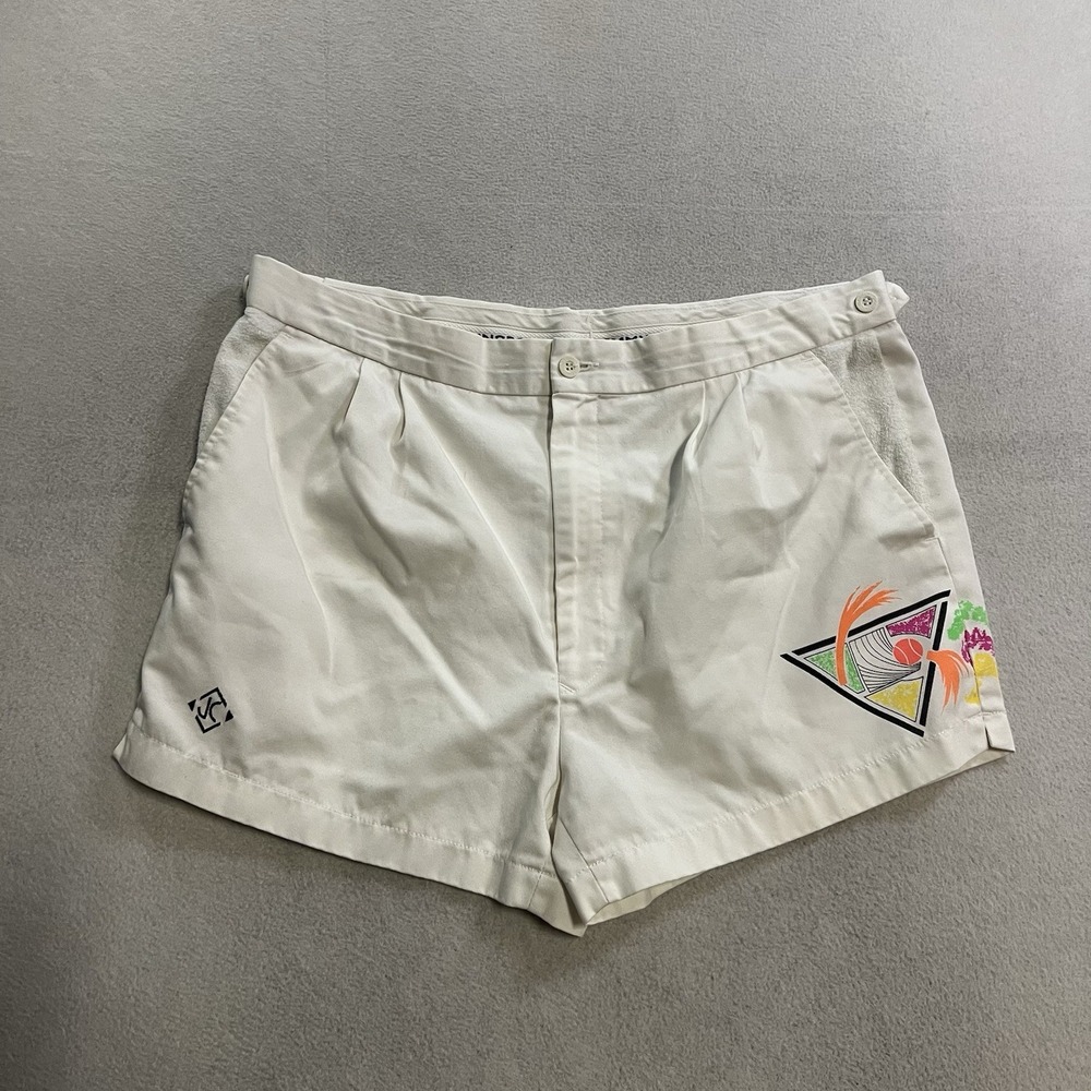 Vintage 70s 80s Slazenger Jimmy Connors Tennis Shorts White JC Sport Adult 38